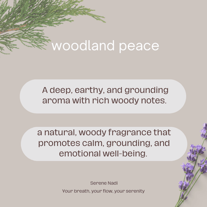 Serene Nadi Woodland Peace – Calm & Ground Essential Oil Blend - Serene Nadi